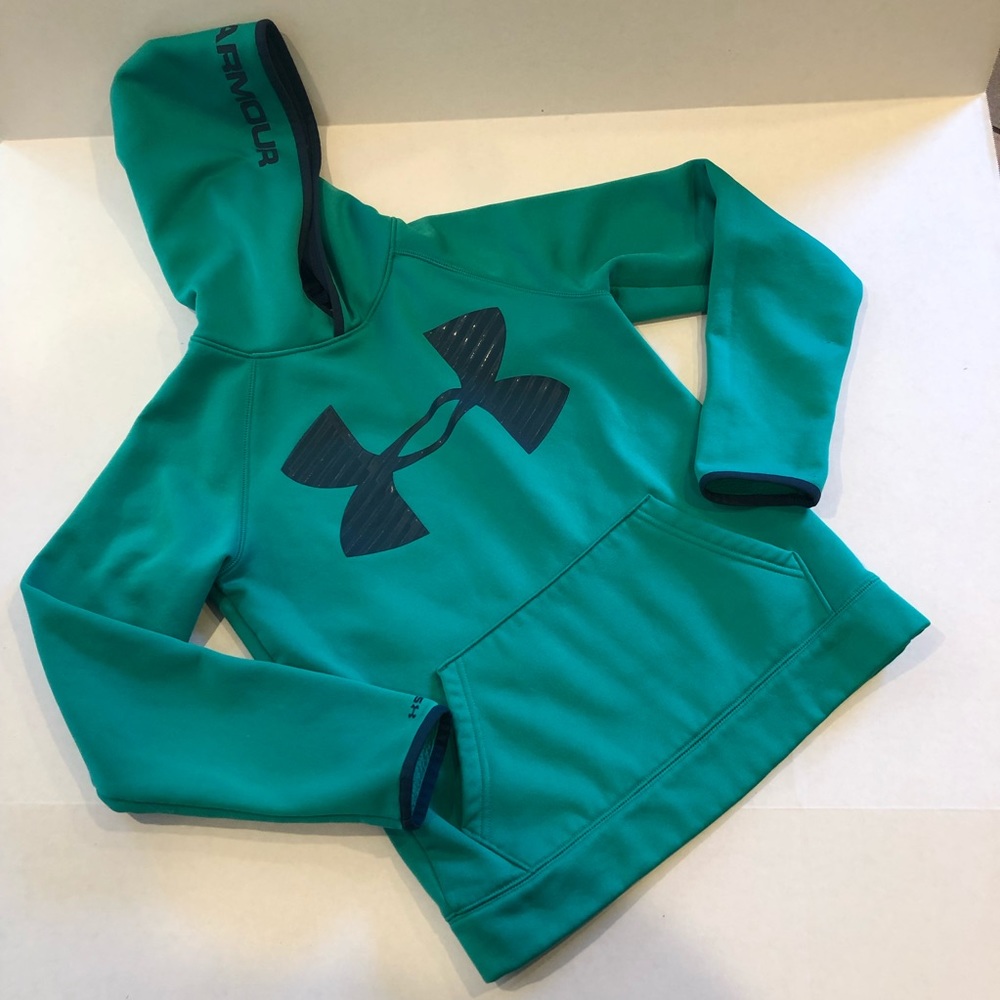 UNDER ARMOUR green athletic hoodie sweatshirt